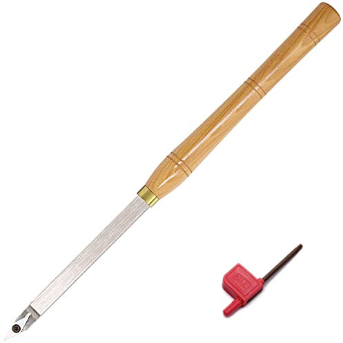 18.5 Inches Wood Turning Tools Radius Detailer Carbide Tipped Lathe Chisel Tool Bar with Ci4 Diamond Carbide Insert for Wood Hobbyist or DIY or Carpenter