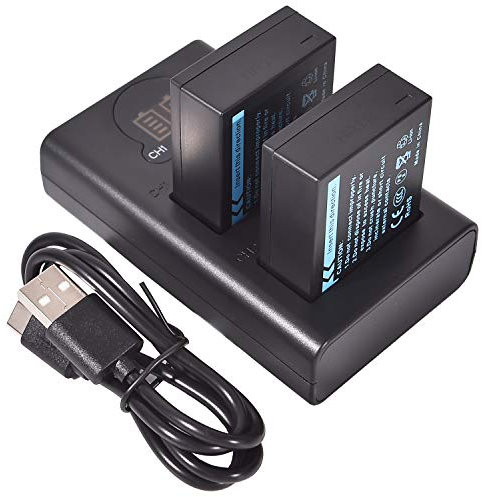 DSTE 2X NP-W126 Ersatz Batterie + Duales USB-Ladegerät mit LCD-Display Kompatibel mit NP-W126S und Fuji HS30 EXR,HS30EXR,HS33 EXR,HS50 EXR,HS50EXR,X-A1,XA1,X-E1,XE1,X-M1,XM1,X-Pro1,XPro1,X100V,X-T50
