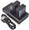 DSTE 2X NP-W126 Ersatz Batterie + Duales USB-Ladegerät mit LCD-Display Kompatibel mit NP-W126S und Fuji HS30 EXR,HS30EXR,HS33 EXR,HS50 EXR,HS50EXR,X-A1,XA1,X-E1,XE1,X-M1,XM1,X-Pro1,XPro1,X100V,X-T50