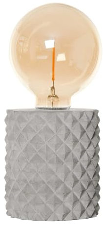 HAB & GUT -L234- LED Tischlampe Beton mit Glaskugel batteriebetrieben kabellos