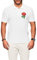 England Rose Polo Shirt for Men Embroidered England Rugby Supporters Rose (White, XXXX-Large)