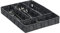 Relaxdays Cutlery Tray, 4 Compartments, Kitchen Flatware Organiser, Drawer Insert, HxWxD: 4.5x26x36 cm, Grey