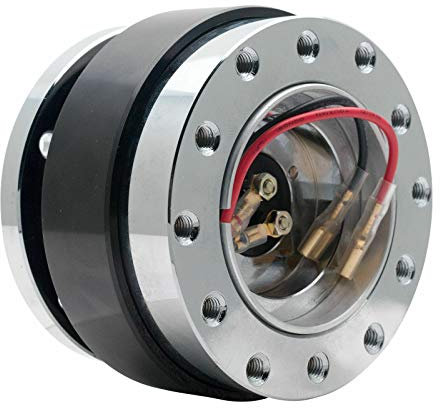 Riloer 7-Loch-Auto-Lenkrad, Schnellspanner, Universal-Schnellspann-Nabenadapter (schwarz)