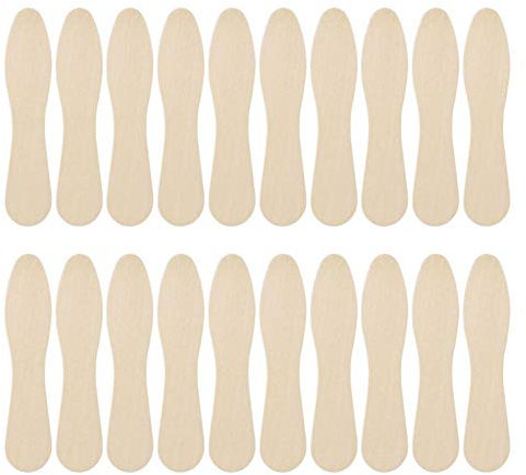 100pcs Mini Cucharas De Madera De Madera del Helado Cucharas De Helado De Paleta De Cuchara, Amigable Eco del Catador De Cucharas Probar Los Alimentos, Helado O Especias - Suministros