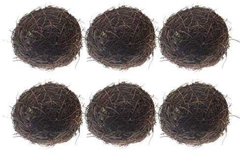 BESPORTBLE 6X Deko-Vogelnest, naturgetreues Nest aus, tolle Dekoration zu Ostern, realistisch, handgefertigt (3 Stück - Vogelnest 10x10cm)