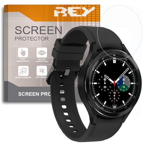 REY 6X Protector de Pantalla para Samsung Galaxy Watch 4 (40mm) - Galaxy WATCH4 Bluetooth (40mm), Premium (Pack 6)