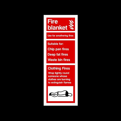 Fire Extinguisher Fire Blanket Self Adhesive Sticker - Choose your design 75x200mm