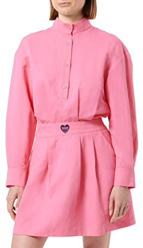 Love Moschino Vestido Corto de Manga Larga, Fucsia, 42 para Mujer