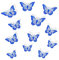 Lahviuu 3D Schmetterlinge Deko,12 Stück Schmetterling Wandaufkleber Wand Deko Wandsticker,für Wohnzimmer Kinderzimmer Hochzeit Party Dekoration Tortendeko(Blau)