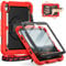 Timecity For iPad (A16)11th Generation Case 11 inch 2025/iPad 10th Generation Case 10.9 inch 2022, Heavy Duty Protective Cover with Screen Protector, Rotating Stand, Shoulder Strap. Red