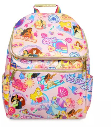 Prinzessin Rucksack für Schule / Urlaub Aurora, Belle, Moana, Pocahontas, Merida, rose, One size
