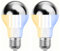 ledscom.de 2 Stück E27 LED Leuchtmittel, A60, warmweiß - kaltweiß (2700-7000 K), 4,8 W, 486lm, Smart Home, WLAN, Alexa, Kopfspiegel (silber)