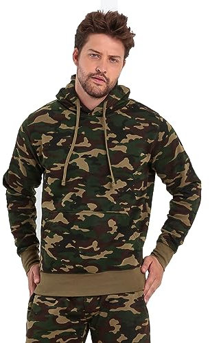 Raff & Taff Felpa con cappuccio | S – 8XL | Sport quotidiano tempo libero | Premium cotone pile interno, Cam.woodl., XXXXXXXL