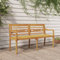 JUNZAI Batavia-Sitzbank, Gartenbank, Bank Garten, Sitzbank Garten, Gartenmöbel, Parkbank, Sitzbank Outdoor Wetterfest, Außenbank, 150 cm Massivholz Teak