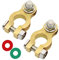 CGEAMDY 2 PCS Brass Battery Terminal Connectors, 12V M8 Bolt, Universal Connection Clamps for Car Boat