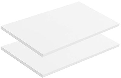 mokebo Einlegeböden 2er-Set für modularen Kleiderschrank 'Die Ableger' in weiß mit 57cm Breite, für mehr Schrankfächer und Stauraum Drehtürenschrank, 57 x 53 x 1,5cm (B/H/T)