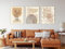 JNAOZI Abstrakte Linie Geometrie Bilder,Abstrakte Botanische Kunst Poster,Interior Home Decor Wall Art,Ohne Rahmen (50 x 70cm*3,Bilder-1)…