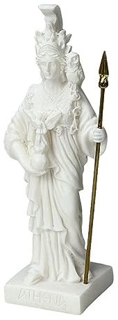 Kleine Athena Minerva griechische römische Göttin Alabaster Skulptur Statue 16 cm