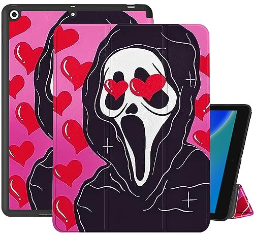 Cabreche Kompatibel mit iPad 25,9 cm (10,2 Zoll), 9. / 8. / 7. Generation (2021/2020/2019) mit harter PVC-Rückseite, automatische Sleep/Wake-Abdeckung, für Mädchen und Frauen, ästhetisches, niedliches
