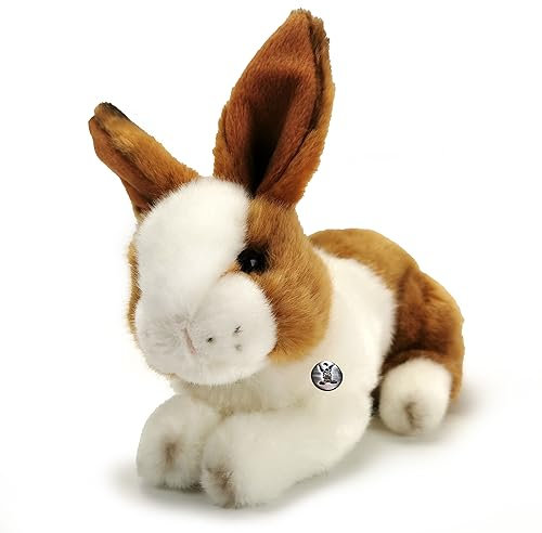 Hase Kuscheltier Kaninchen braun-weiß Plüschtier Häschen STUPSI