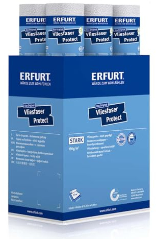 Erfurt Vliesfaser Protect 208 Vliestapete 10.05X0.53 Strukturtapete 6 Rollen 1004316