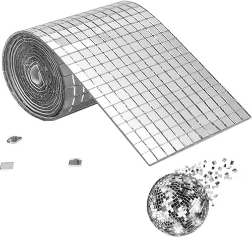 Mosaic Tiles Crafts, 0.17in Crafts Mosaic Tiles, Disco Tile Glass Mosaic Stickers, Heat Resistant Water Proof Supplies, Crafts Disco Tiles, Wall Mosaic Tiles For Floor Ceiling Kitchen