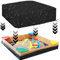 FXKJ Sandpit Cover Waterproof Dustproof UV Protection Square Pool Cover with Drawstring Sandbox Cover Avoid The Sand And Toys Contamination,185×185cm,Black