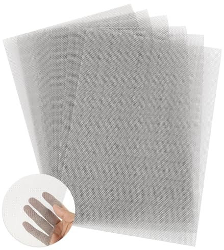 APACALI 12PCS Wire Mesh 210 x 300mm, 304 Stainless Steel Fine Mesh, 20 Mesh Metal Mesh Sheet, Wire Mesh Panels for Windows, Door, Filter, Kitchen, Garden