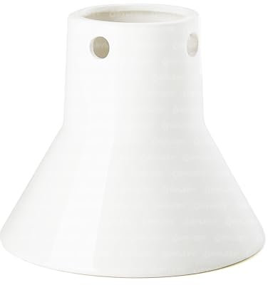 BYLEEY Beer Can Chicken Holder, Ceramic Vertical Beer Can Chicken Stand for Grill - Infusing The Chicken with The Flavor-Infused Steam, Green Egg Kamado and Classic Joe Accessories, 8 1set White