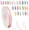 Satinband Rosa 3mm, 91m Satinbänder Schleifenband Dekoband Doppelseitig Geschenkband Geschenkverpackung Bänder zum Luftballons Blume Handgefertigt Weihnachten Wide Satin Ribbon 0.3CM for Wedding Car