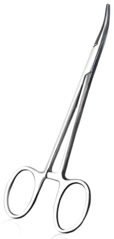 MWUMRCM Pinza de Acero Inoxidable,Oreja de Mascotas Fórceps de Bloqueo,para mascotas, tijeras de punta roma, Clips de bloqueo para limpieza de orejas de mascotas