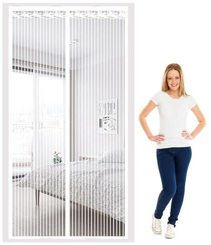 180 x 300 cm (larghezza x altezza), zanzariera magnetica per porte, zanzariera per porta, con magnete completo, tenda a rete resistente, tende per porte adatte per prevenire mosche, api, zanzare