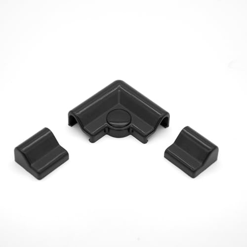 WITEN&NOCK Schwallprofil-Set mit Endstücke und Eckverbinder 90° ohne Schwallschutzprofil schwarz