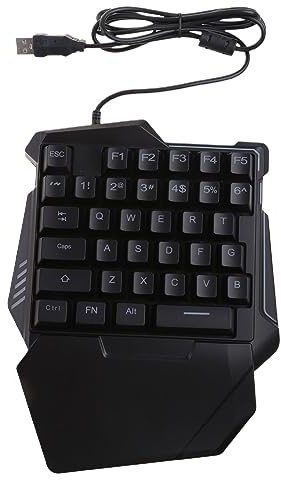 BaoFufc G101 Keyboard One-Handed 35-Key Luminous Phone Gaming Keyboard for Office E-Sports Ergonomic Hand Rest Gaming Keypad for Pc Compact Left Handed Right Handed