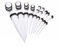vogem 18 Stück Ohr Dehnstäbe Set 1-10mm/14G-00G Ohr Gauges Expander Set Acryl Tapers und Plugs Body Piercing Schmuck Set für Frauen und Männer (Weiß)