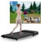 Raceable Walking Pad Leise, Lacuffy Laufband für Zuhause Max 136 kg APP Control, Laufband Schreibtisch mit Training Couses und AI Traininging