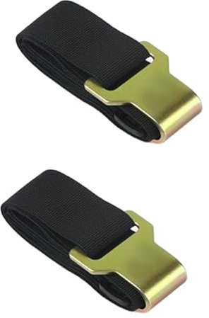 Willoghsa Trash Can Lock, Rubbish Bin Lock for Animals, Suitable for 30-50 Gallon Bins, Adjustable Bin Lid Lock/Strap with Metal Claw, Pack of 2