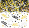 ParPix Konfetti Silvester 2025 - Streudeko Gold Schwarz Silber, Glitzer Tischdeko, Happy New Year Party Deko, Confetti für Neujahr und Weihnachten