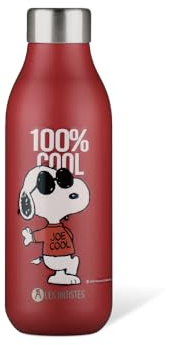 Les ARTISTTES Paris A-4376 Bottle'Up 2.0, Termo 500 ml, Botella isotérmica sin BPA, Reutilizable, mantiene caliente 12 horas y frío 24 horas, ligera, acero inoxidable, diseño Cool Snoopy