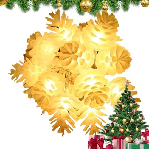 Guirnaldas luminosas de Navidad, luces de árbol de Navidad, luces de Navidad en forma de luces de Navidad, luces al aire libre LED, luces decorativas flexibles para árbol de Navidad, puerto