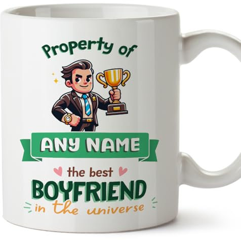 MUGFFINS Boyfriend Mug - in English - Property of - Funny Gift - Ceramic 11oz Mug