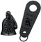 FaithHeart Personalisierte Motorrad Bell Glocke, Glücksbringer Wächterglocke für Motorrad, Schwarz Motorrad Schlüsselanhänger mit Wikinger Vegvisir Symbol,Wikinger Motorradglöcken für Biker