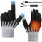 COMBLU Guantes calefactables para hombres y mujeres – Calefacción con dedos completos por USB, guantes de punto cálidos con 3 niveles de temperatura, calentadores de manos para invierno frío, Negro ,