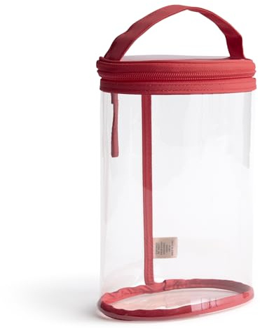 Vera Bradley Women's Clear Lotion Bag, TPU Travel Accessory, Cayenne, One Size