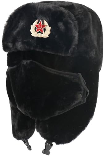 Lpitoy Winter-Trapper-mütze, Ushanka, Russische Mütze, Winddicht, Ohrenklappen-mütze, Warm, Kältebeständig, Skimütze Für Kaltes Wetter, Outdoor, Jagd, Radfahren