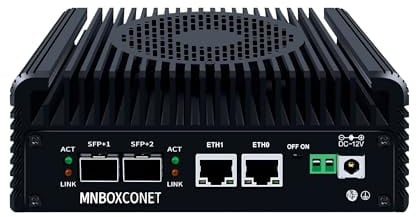 MNBOXCONET S2 Mini PC N150 2x10gb SFP+, Firewall Appliance Hardware Micro Büro, DDR5 16GB RAM 1TB SSD, 2xi226V 2.5Gbit LAN, USB C, TF Card Slot, Support Proxmox OPNsense Win, SPK/MIC