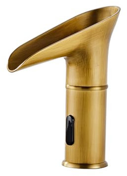 Retro-Infrarot-Badezimmerarmatur, batteriebetrieben, nur kaltes Wasser, antikes Design, geringer Durchfluss, ideal für Handwaschbecken, stilvoll und umweltfreundlich