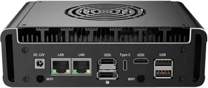 UDPTCP Micro Firewall Appliance,Industrial Mini PC N100, DDR5, 4K 2HD+DP Triple Dispaly Output, 2 LAN,USB3.0, COM,WiFi,Type-C, Firewall Router PC AES-NI, 32GB RAM 512GB SSD(M.2 Nvme)