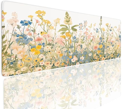 Gaming Mauspad XXL 1000x500x4mm Mousepad Gaming Schreibtischunterlage Wasserfest Anti-Rutsch, Vintage Mauspad Groß Vernähte Kanten Desk Mat Art Mouse Pad Verbessert Präzision und Geschwindigkei 4-1191