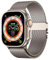 dongriuk Correa de titanio para Apple Watch Ultra 2 de 49 mm con cierre milanés natural para iWatch Series 10, 9, 8, 7, 6, 5 (46, 45, 44 y 42 mm) con hebilla de paracaídas de seguridad.(Silver,46mm)